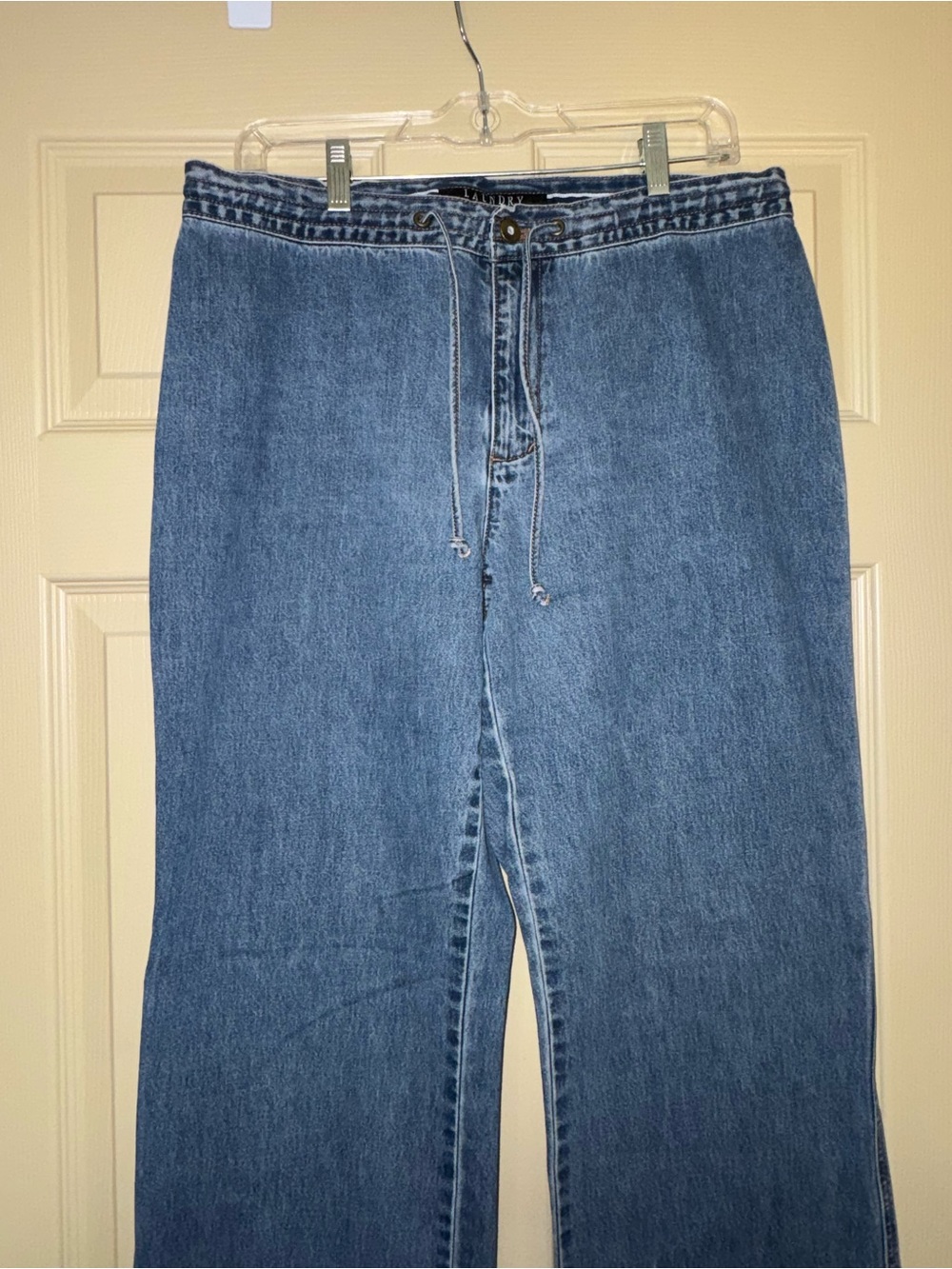 Laundry By Shelli Segal Straight Leg Denim Jeans in Blue